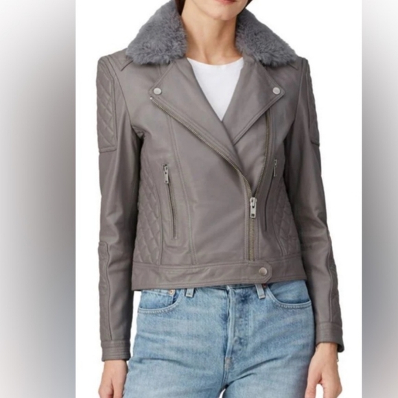 Samantha Sipos lamb leather moto jacket - Picture 2 of 7